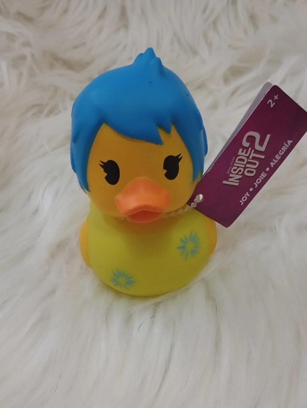 Disney Pixar Inside Out Joy Rubber Duck Nwt.